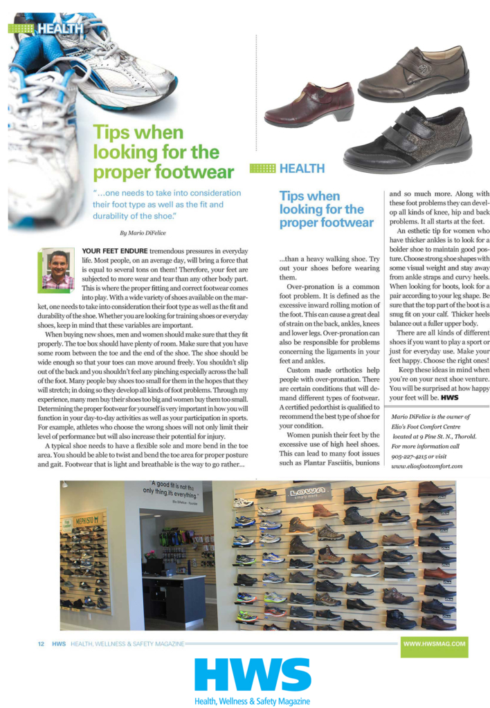 Elio's Tips for Proper Footwear __ HWS Magazine