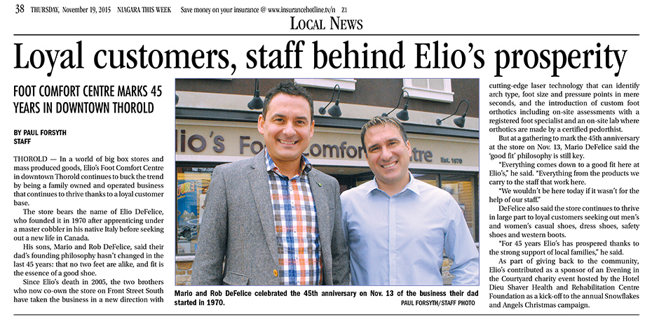 Loyal-Customers-Elios_Foot-Comfort_News_Article_Niagara