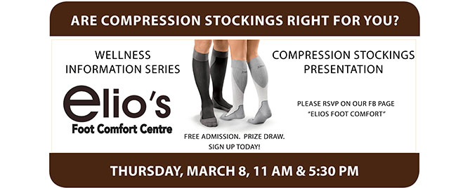 compression stockings event Elio's Foot Comfort